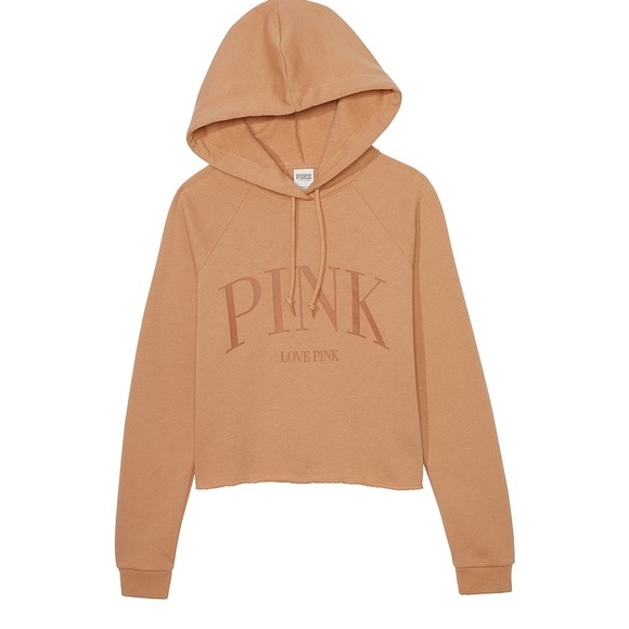 PINK Victoria's Secret Tan LOVE PINK everyday Sweatshirt Size Large L - Picture 1 of 10